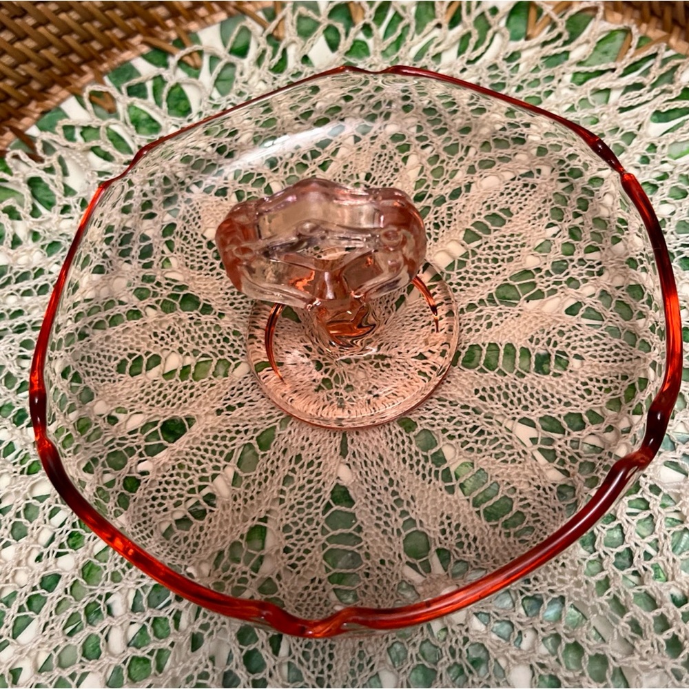 Vintage Pink Depression Glass‎ Dish